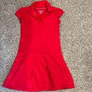 Cat & Jack Bright Red Polo Skater Dress